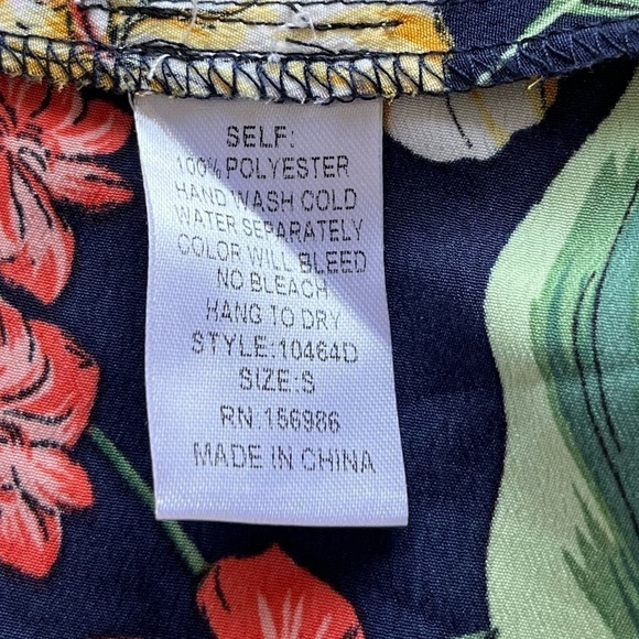 Bacio Tropical Hawaii Ruffles Accent Wrap Dress size S - Picture 6 of 9